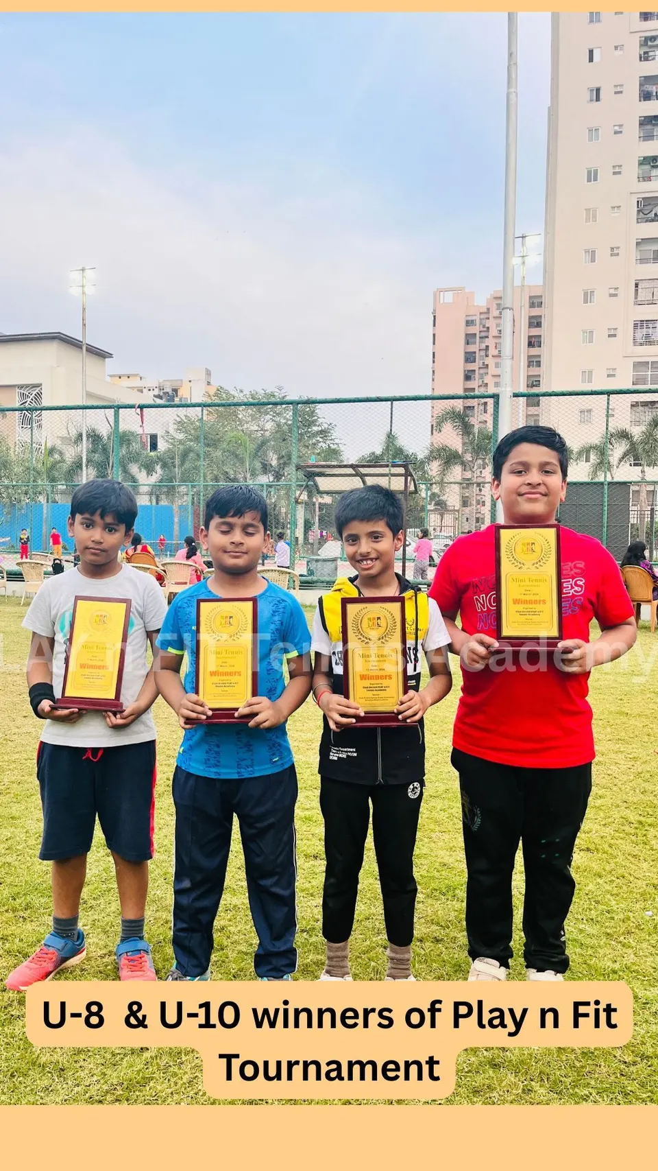 Academy photo: U-8 & U-10 winners of the PLAY n FIT tournament